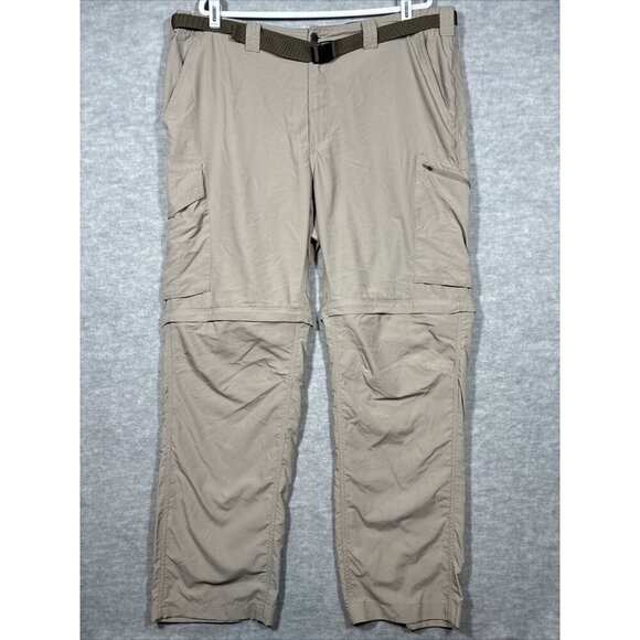 Columbia Mens Convertible Pants 42x32 Shorts Cargo Beige Gorpcore Hiking Outdoor - Picture 1 of 8